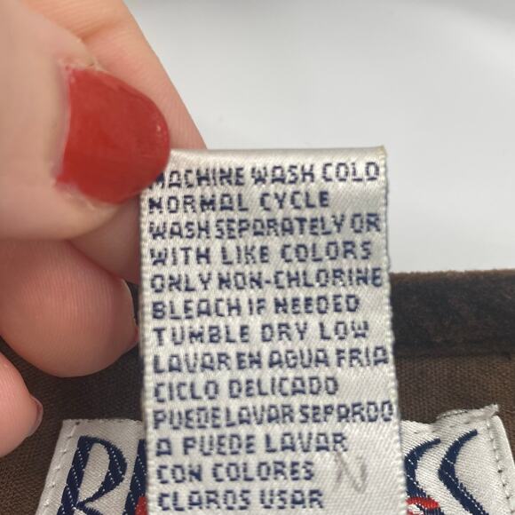 Bill Blass Jeans Women's Vintage Brown Velvet Coverall Dress Size Large - Picture 8 of 8